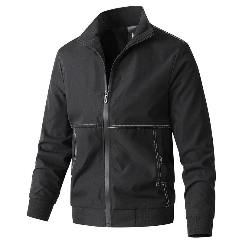 Herren Urbaner minimalistischer Softshell-Kapuzenblouson mit verdeckter Reißverschlussfront Drune