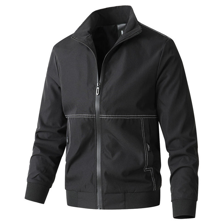 Herren Urbaner minimalistischer Softshell-Kapuzenblouson mit verdeckter Reißverschlussfront Drune