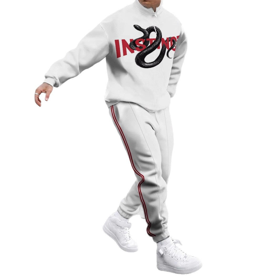 Herren Sportliches Sweatshirt mit modernem Zipper und grafischem Muster Drune