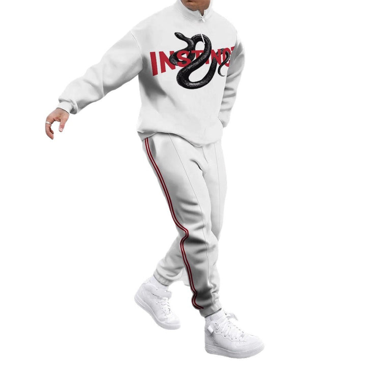Herren Sportliches Sweatshirt mit modernem Zipper und grafischem Muster Drune