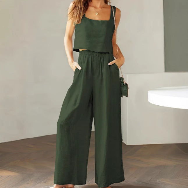 Damen luftiges Zwei-teiliges Ensemble mit lockerem Schnitt Drune
