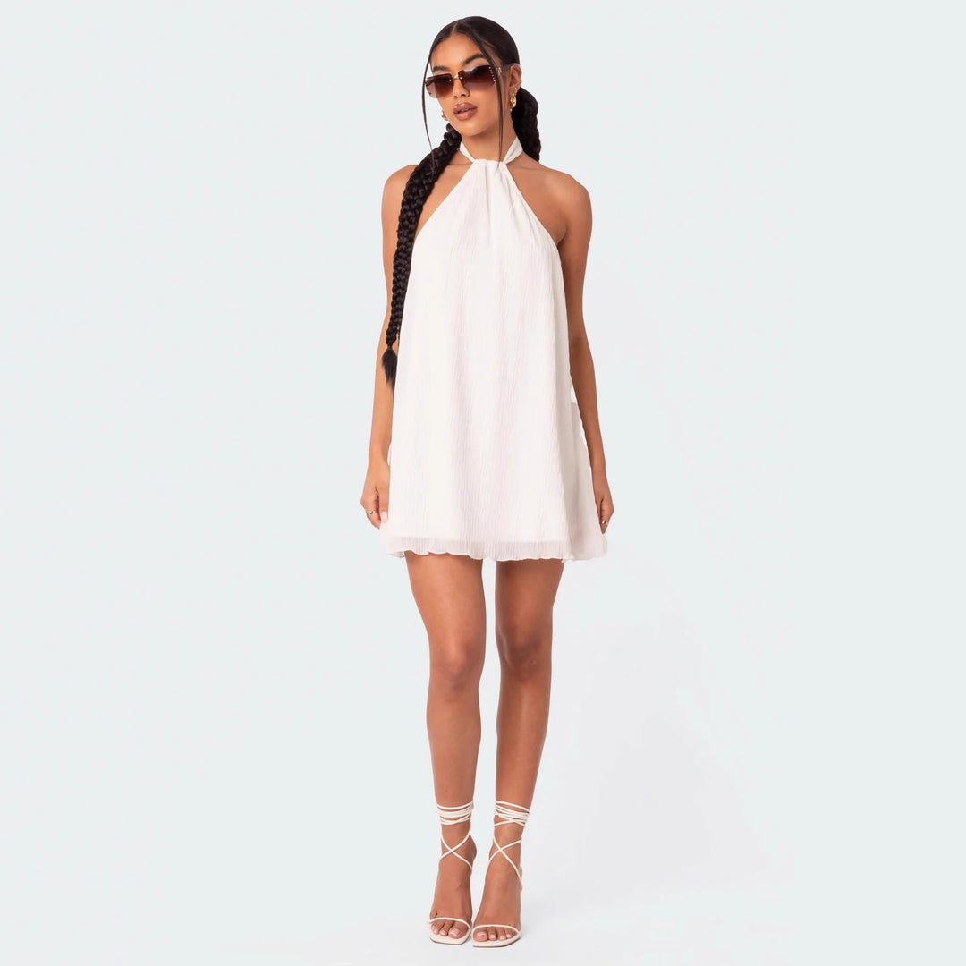 Damen Freizeitkleid mit Halterneck und fließendem Schnitt Drune