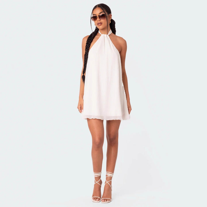 Damen Freizeitkleid mit Halterneck und fließendem Schnitt Drune