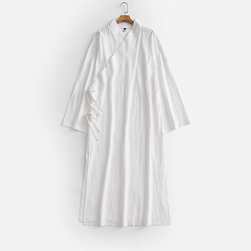 Unisex Langer Kimono-Mantel mit Bindeband, weitem Schnitt und minimalistischer Silhouette Drune