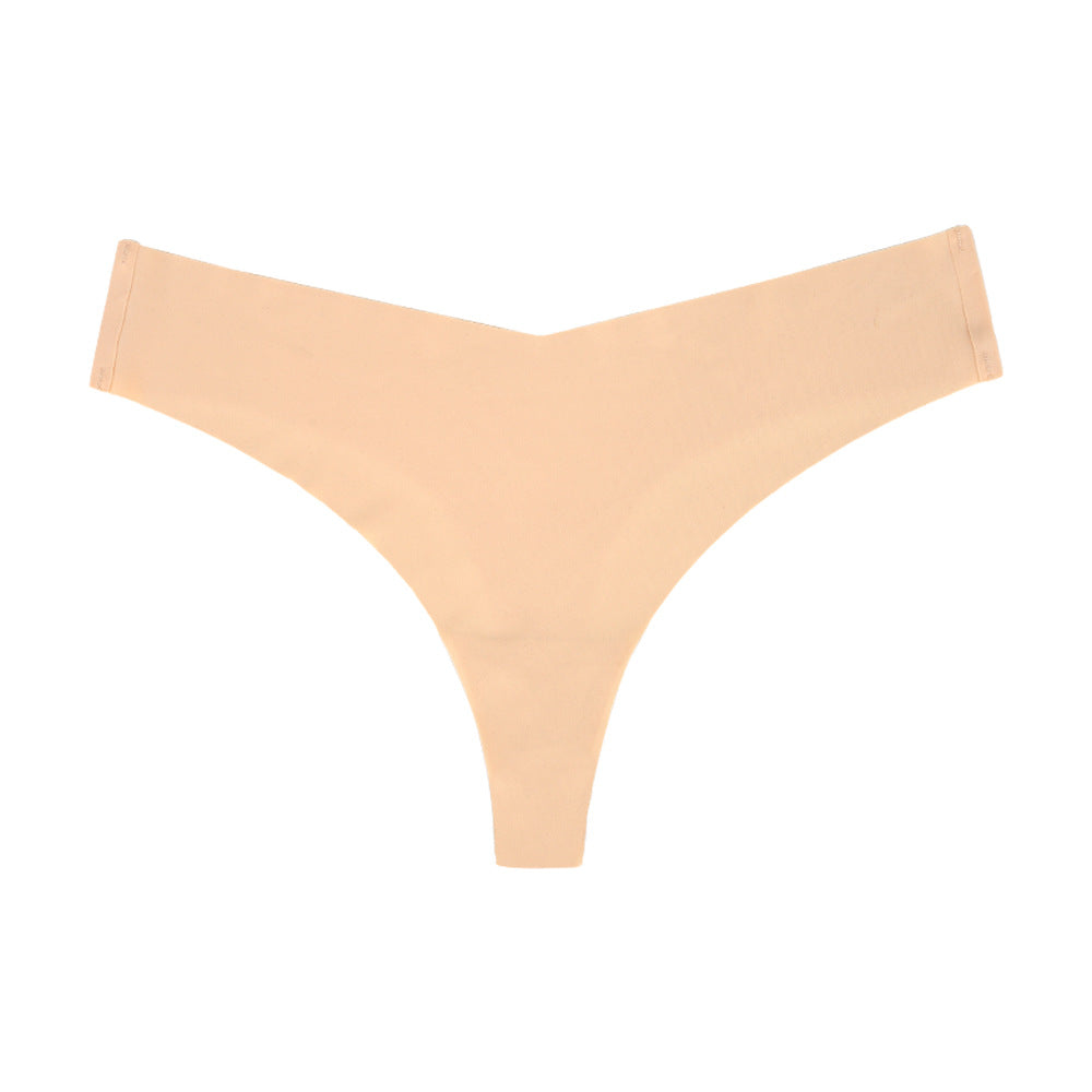 Damen Hochgeschnittener Tanga aus elastischer Mikrofaser mit nahtloser Verarbeitung Drune