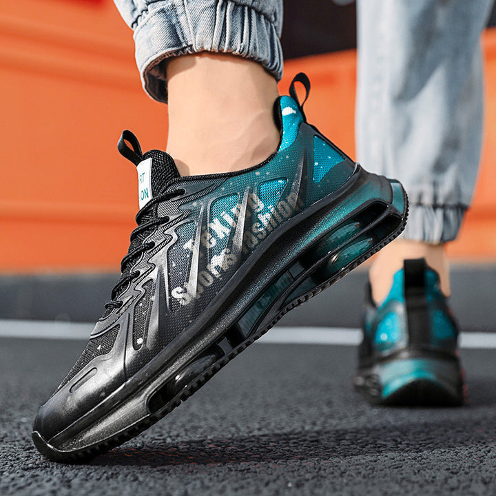 Unisex futuristische luftgepolsterte Sneaker mit transparentem TPU‑Obermaterial und sichtbarer Hohlkern‑Plateausohle Drune