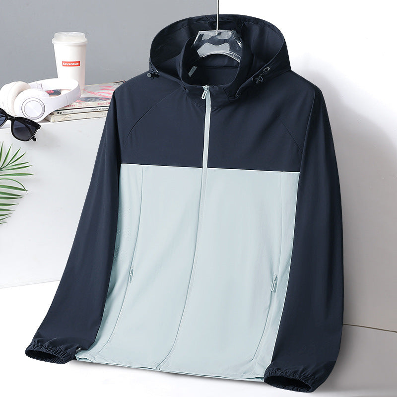 Damen Ultraleichte UV‑Schutz Windjacke mit Kapuze und Belüftungsperforation Drune