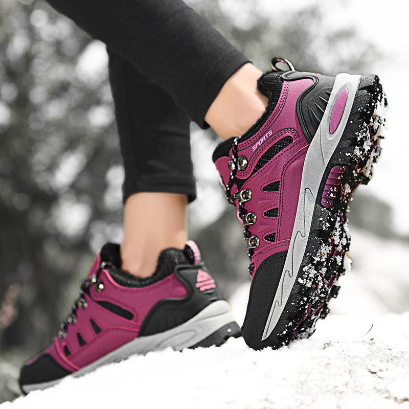 Damen Gefütterte Winter-Trekking‑Halbschuhe mit wasserdichter Oberfläche und griffiger Mehrzonenprofilsohle Drune