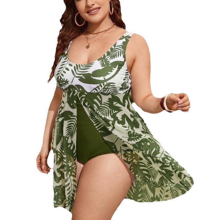 Damen Badeanzug mit floralem Überrock Drune