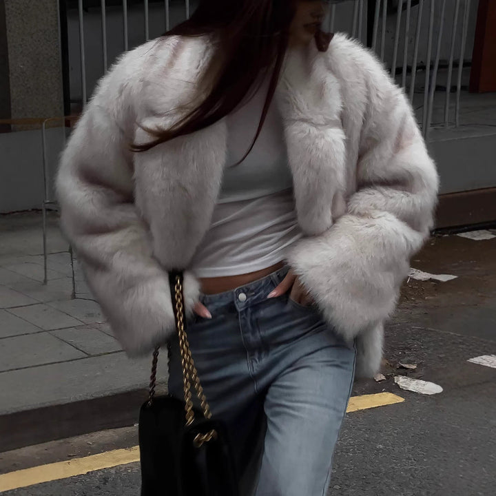 Damen Plüschjacke Drune