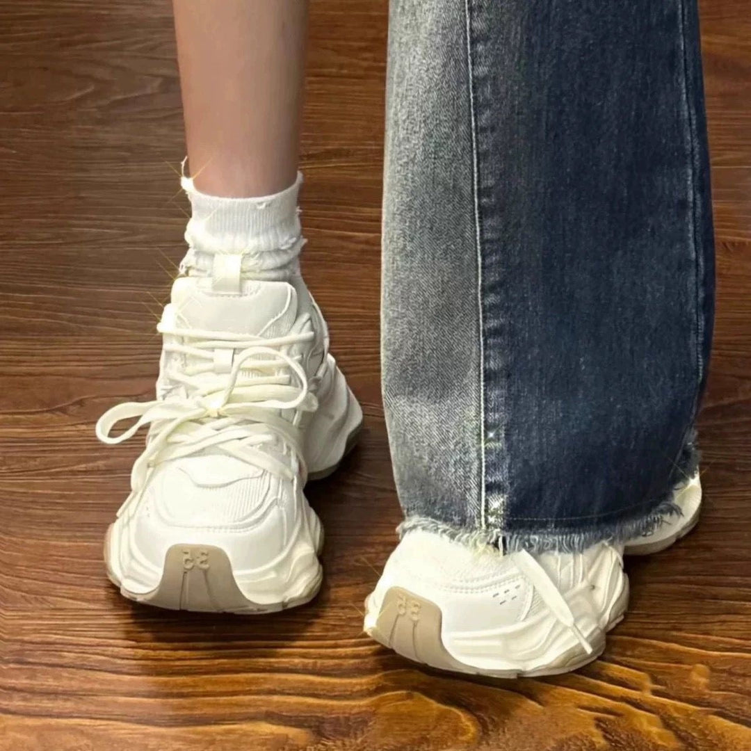 Damen Chunky Sneakers mit bequemer Passform und strapazierfähigem Obermaterial Drune