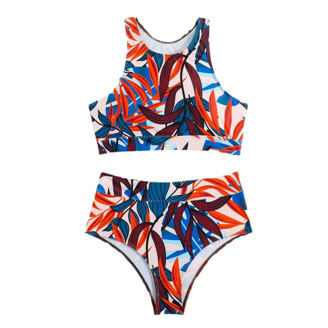 Damen Sport-Bikini-Set mit hohem Bund und Racerback Drune