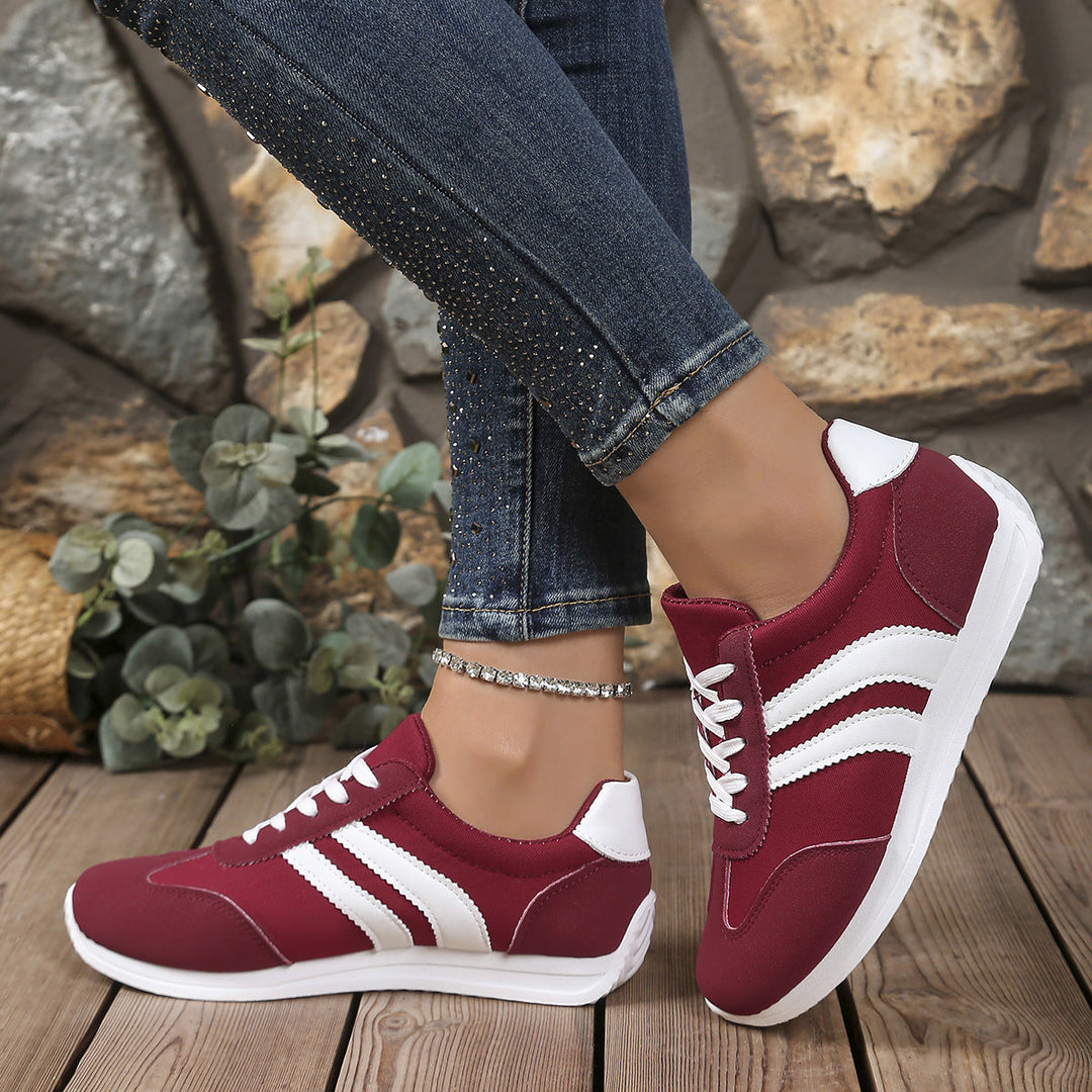 Damen Sportliche Freizeitsneaker mit praktischem Schnürverschluss Drune