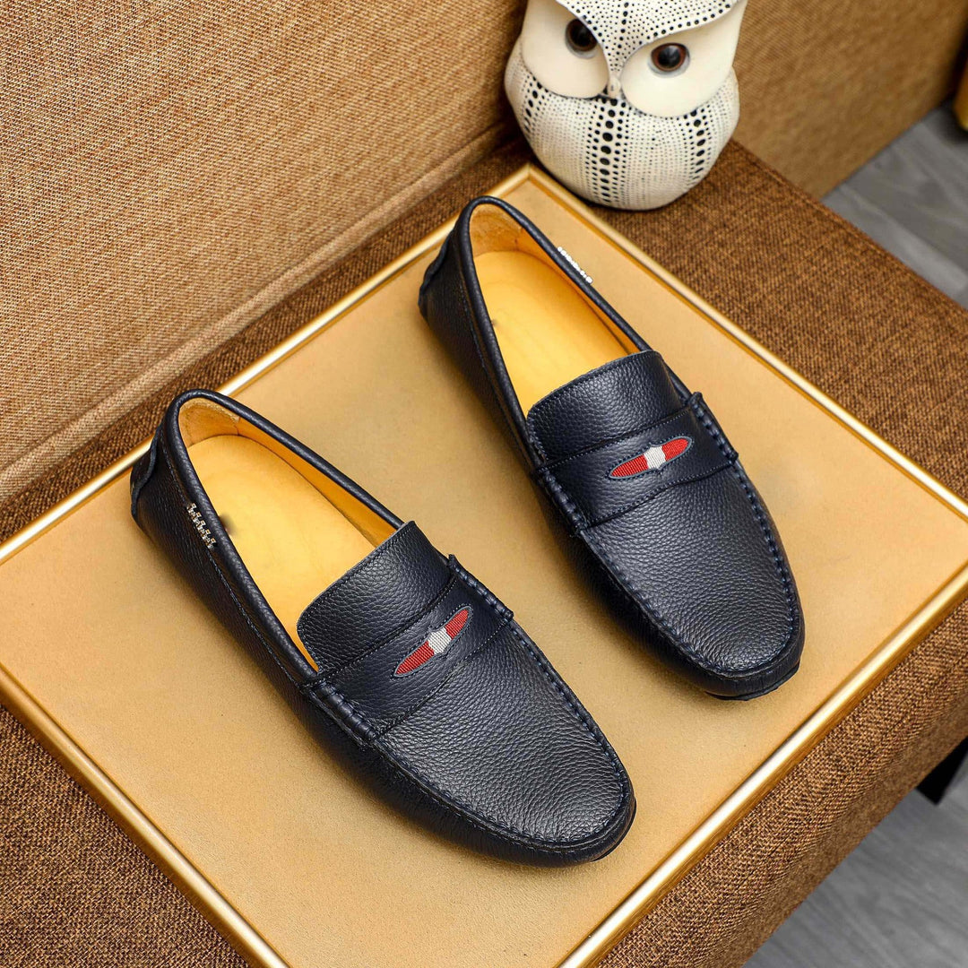 Herren Mokassin aus hochwertigem Leder mit eleganter Ziernaht Drune