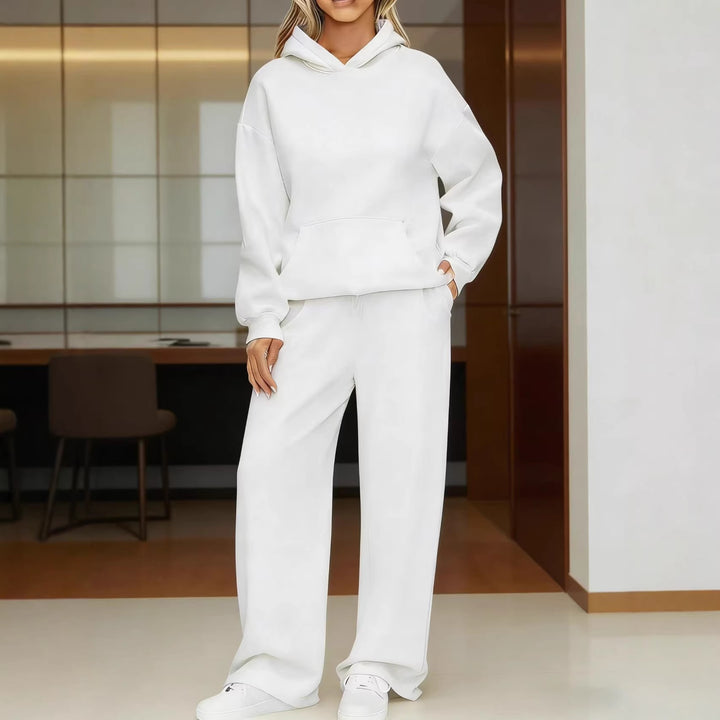 Damen nan kuscheliges Oversize Hoodie und weite Jogginghose Set Drune
