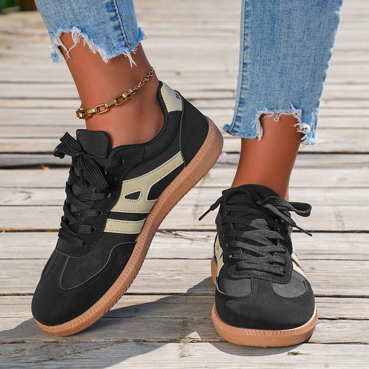 Damen Retro-inspirierte Schnür-Sneaker mit gepolstertem Komfortfußbett Drune