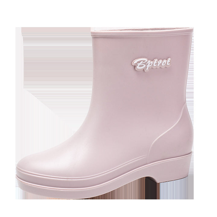 Damen Kurzschaftige Plateau-Gummistiefelette mit nahtloser Vollgummi-Konstruktion Drune