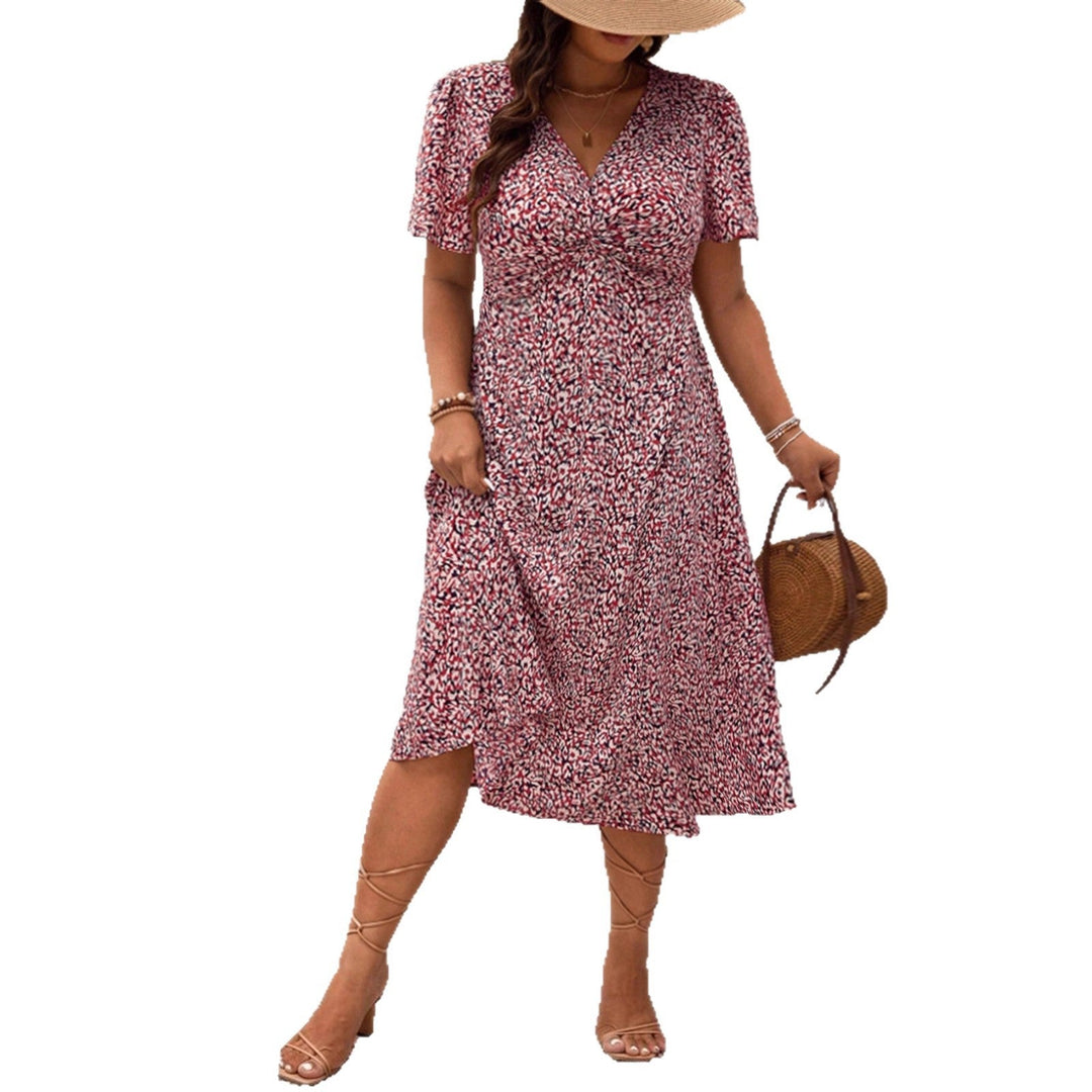 Damen Midikleid Drune