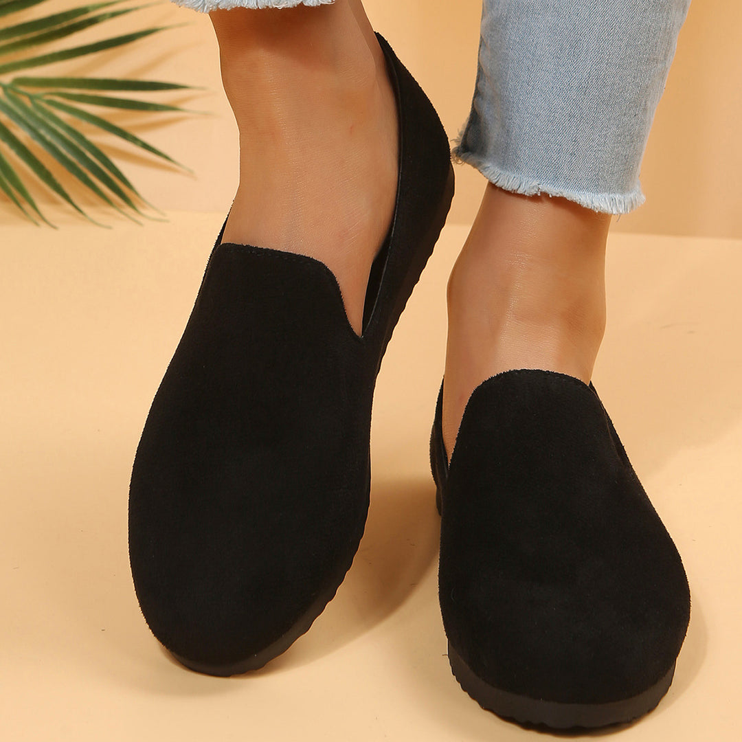 Damen Slip-On Freizeit Slipper mit bequemer Fußbett Drune