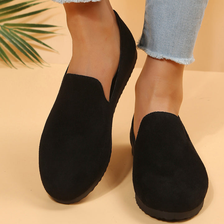 Damen Slip-On Freizeit Slipper mit bequemer Fußbett Drune