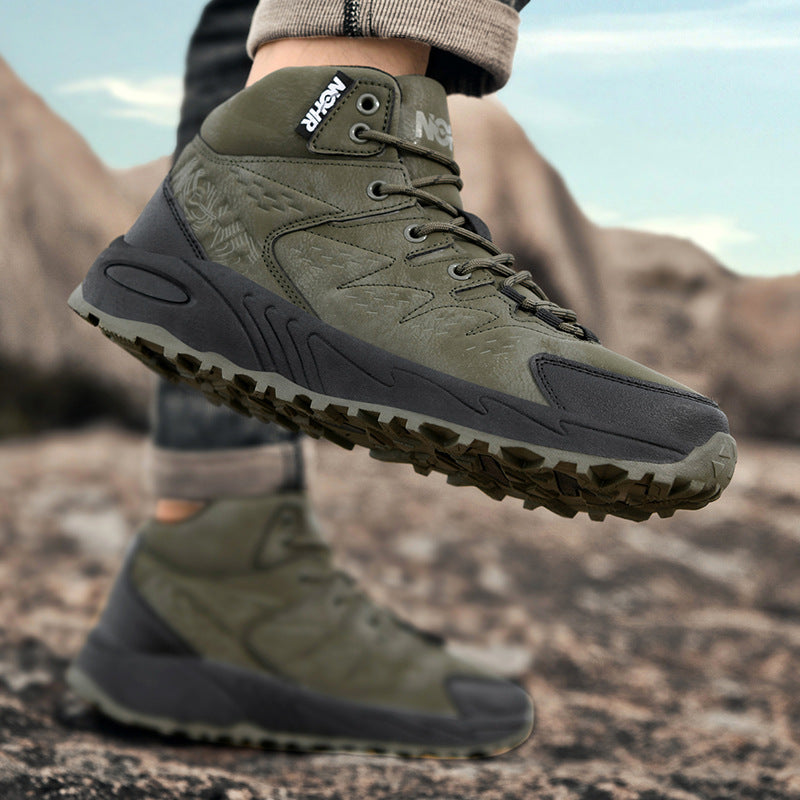 Herren nan robuster wasserabweisender Trekkingstiefel mit mittlerer Schafthöhe und rutschfester Profilsohle Drune