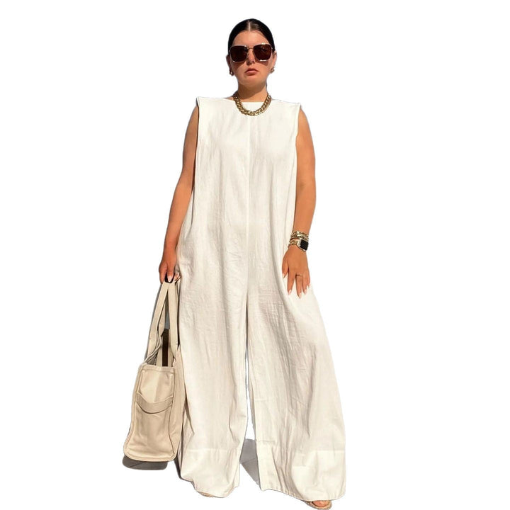 Damen Weit geschnittener Jumpsuit mit Kapuze und tiefer Taille Drune