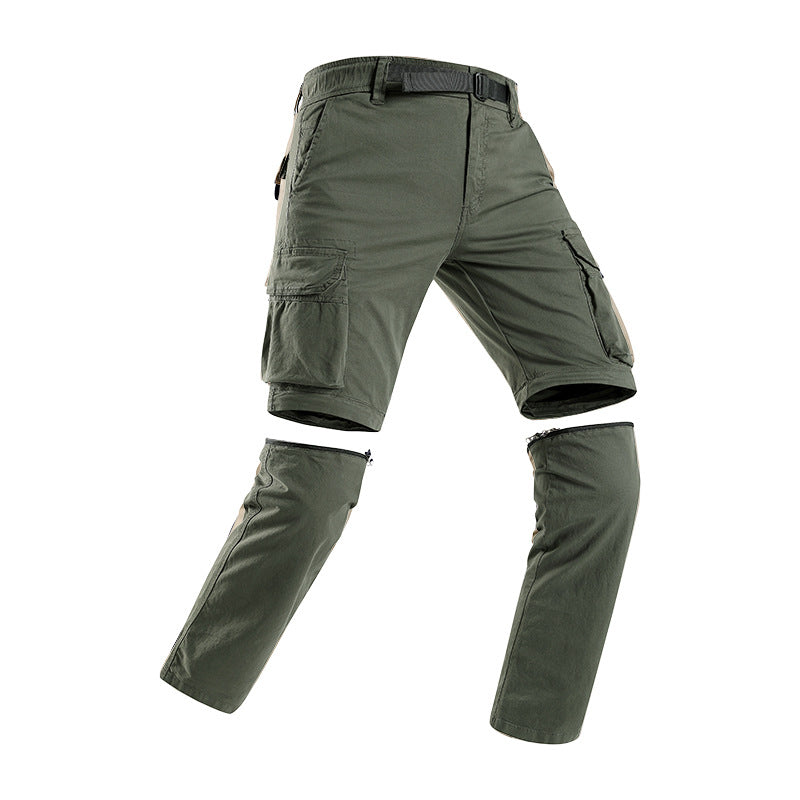 Herren Zip-off Convertible-Cargo-Hose mit abtrennbaren Beinen und Mehrfachtaschen Drune
