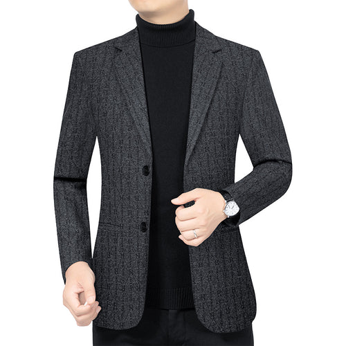 Herren Modernes Einreihiges City-Blazer mit aufgesetzten Taschen und leichter Halbfütterung Drune