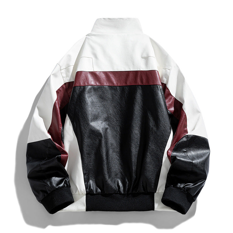 Damen Trendige Bikerjacke im Color-Block-Stil Drune