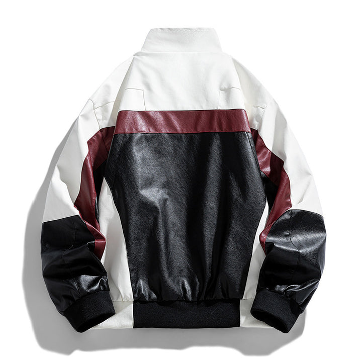 Damen Trendige Bikerjacke im Color-Block-Stil Drune