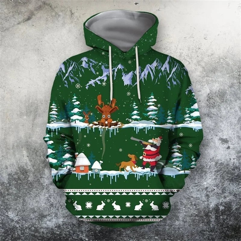 Damen Lustiger Kapuzenpullover mit weihnachtlichem DJ-Design Drune