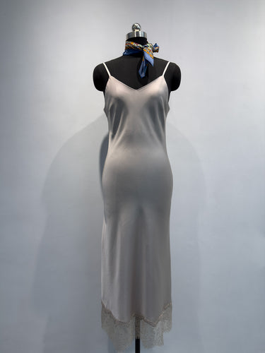 Damen Seidenwäsche Midi Slip Dress Drune