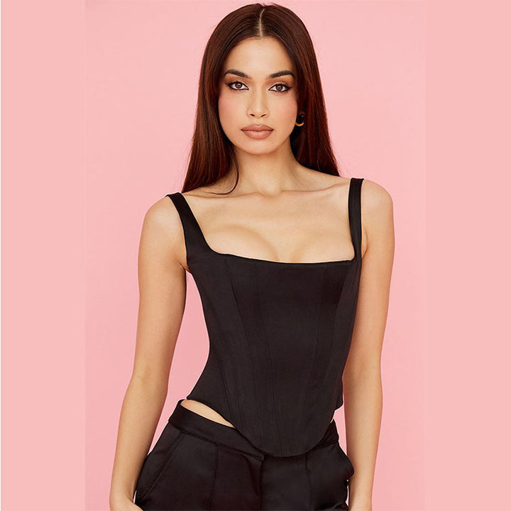 Drune | Fairy Pink Satin Longline Korsett