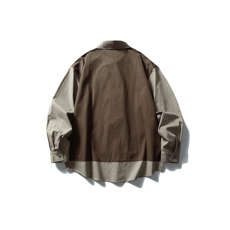 Herren Layering‑Hemd mit integrierter Utility‑Weste und Pattentaschen Drune