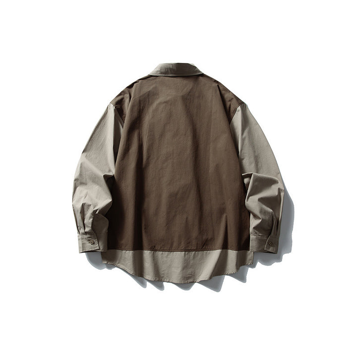 Herren Layering‑Hemd mit integrierter Utility‑Weste und Pattentaschen Drune