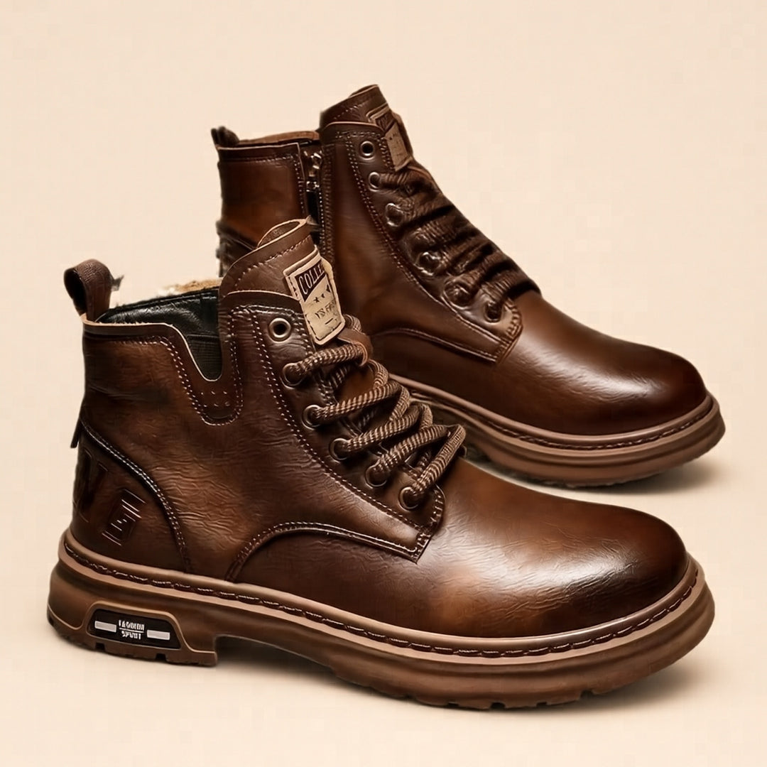 Herren Robuste Leder Stiefel Drune