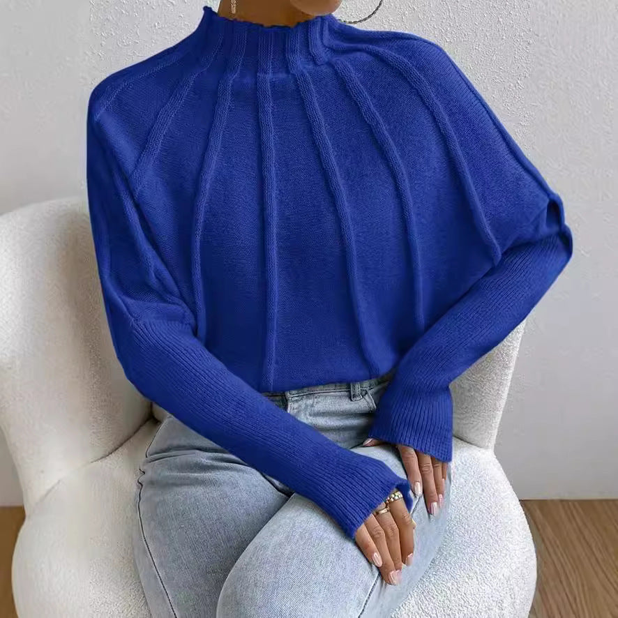Damen Strickpullover mit hochgeschlossenem Kragen Drune
