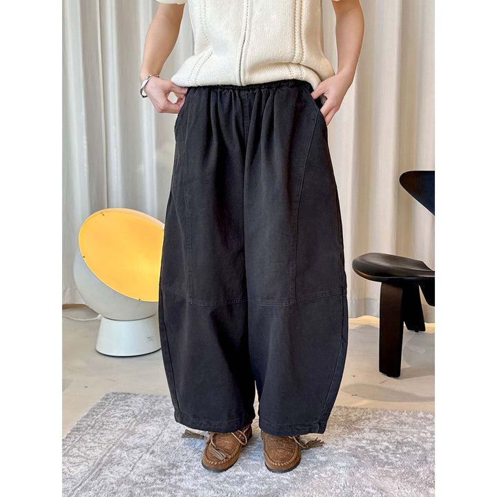 Damen Weite Baumwoll‑Twill Culotte mit hohem Elastbund und legerer Silhouette Drune