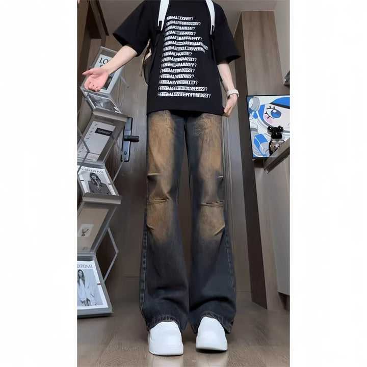 Damen Modische Oversized Jeans Drune