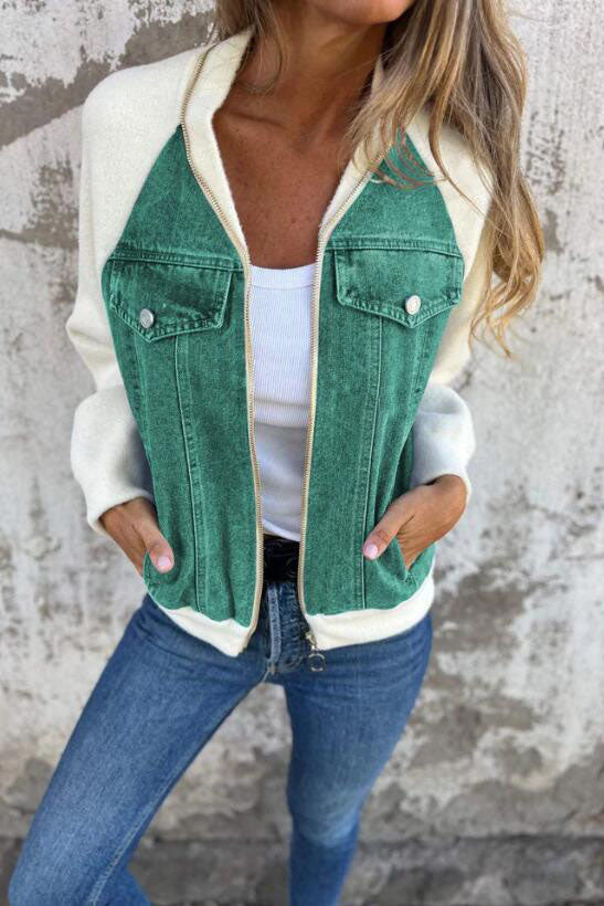 Drune | Gestrickte Patchwork Kapuzenjacke