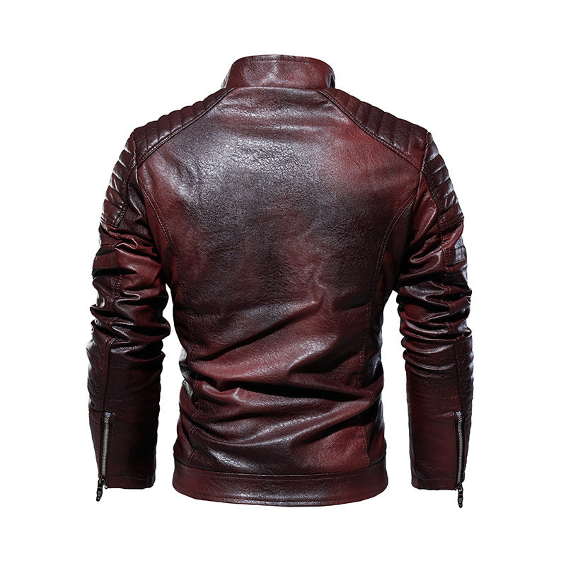 Herren Lederjacke mit mehrfachen Taschen Drune