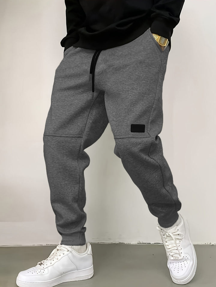 Herren lässige Jogginghose mit elastischem Bund und seitlichen Eingrifftaschen Drune