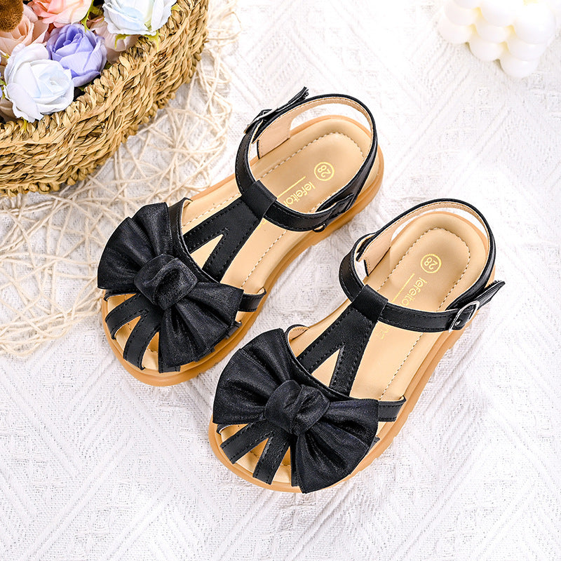 Mädchen Sandalen mit komfortablen Riemchen und großzügiger Schleifenapplikation Drune