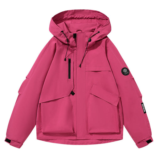Damen Utility-Softshelljacke mit Kapuze, wasserabweisender Membran und Multifunktionstaschen Drune