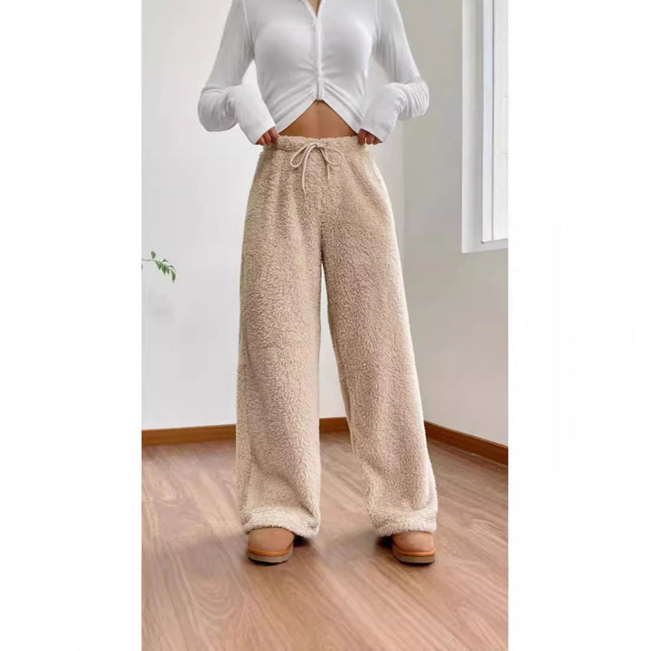 Damen Plüschstoff Freizeithose Drune