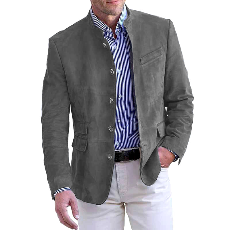 Herren elegante Wildlederjacke Drune