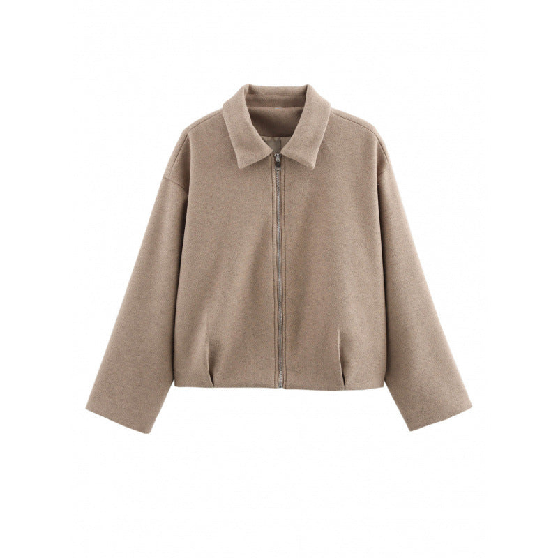 Damen elegante Fleece-Jacke mit Reißverschluss Drune