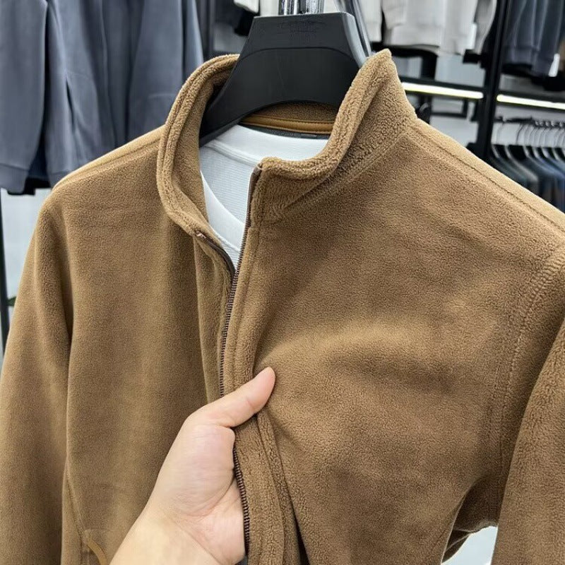 Herren Fleecejacke mit Stehkragen und Reißverschluss Drune