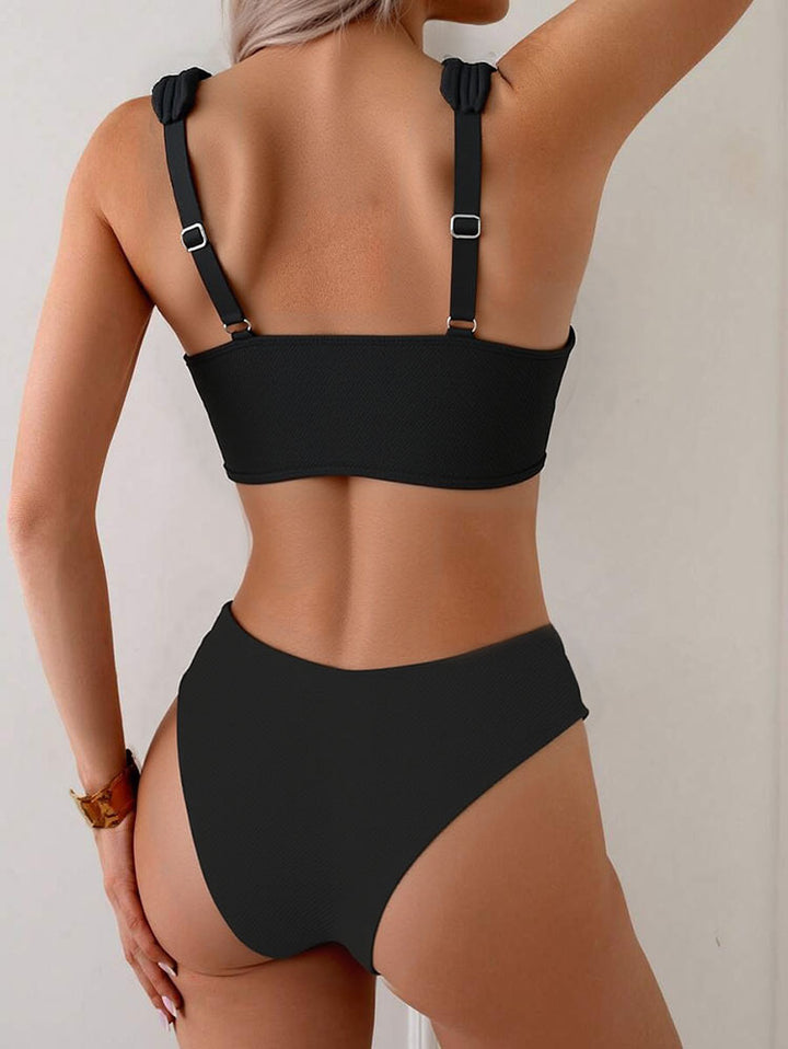 Damen Bandeau-Bikini mit breiten Trägern Drune
