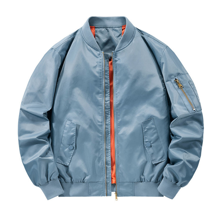 Herren leichter Pilotenbomber mit kontrastfutter und Ärmel‑Utilitytasche Drune